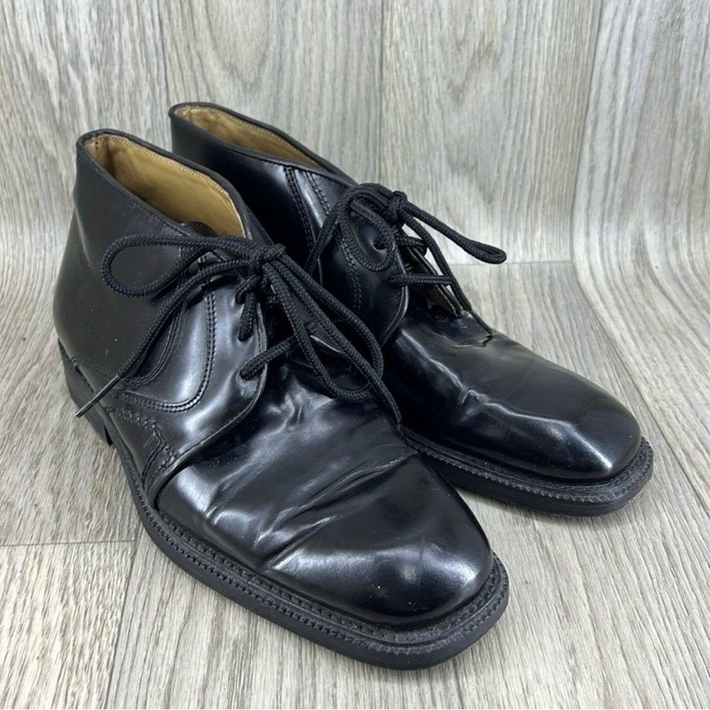 Cable & Co Black Leather Chukka Boots for Men